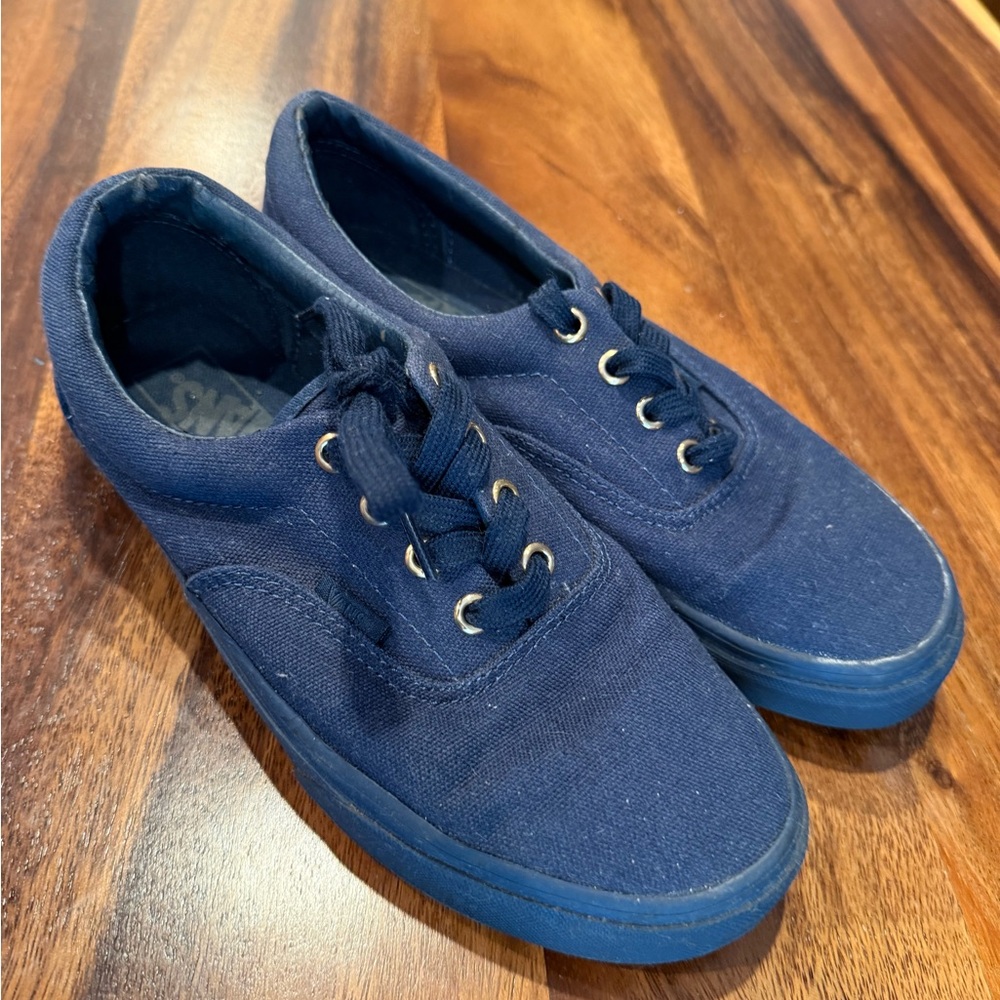 Vans Navy Blue Canvas Sneakers